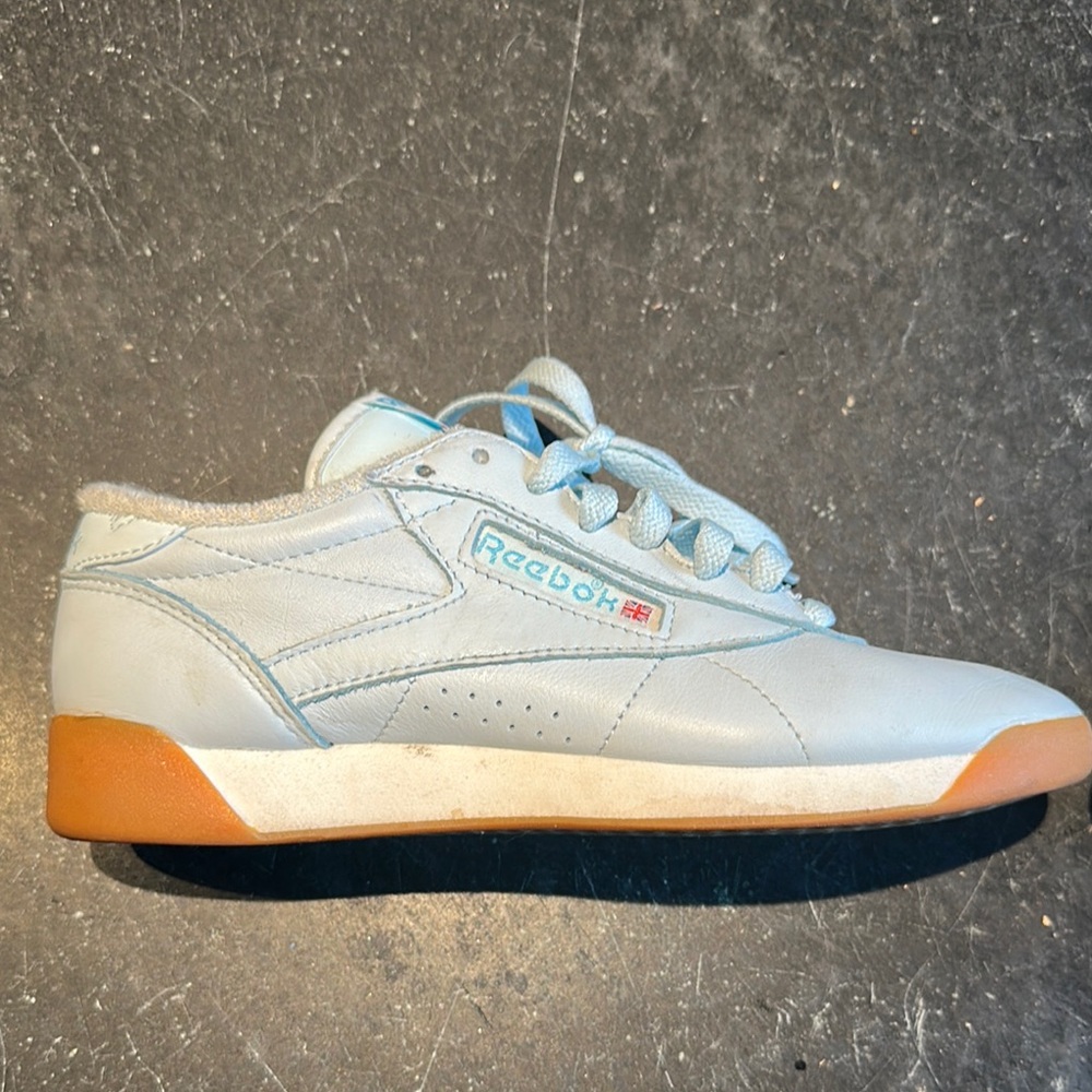 Reebok Sky Blue Sneakers with Tan Sole